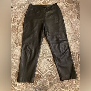 Excelled Vintage Biker Punk Grunge Genuine Leather Bootcut Pants Black 14 Plus